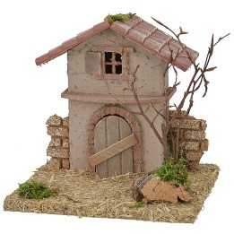 Casita rústica de campo cm 15x13x15 h