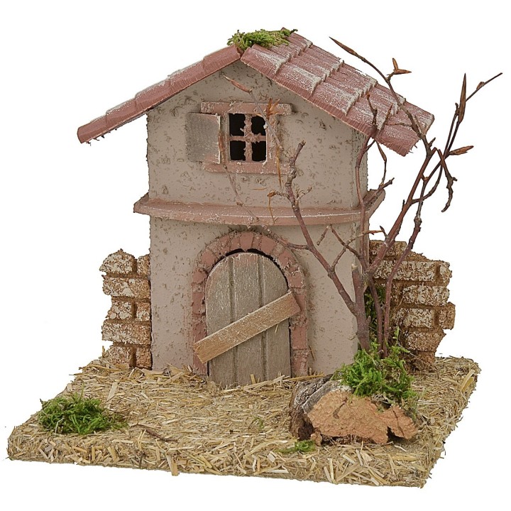 Casita rústica de campo cm 15x13x15 h