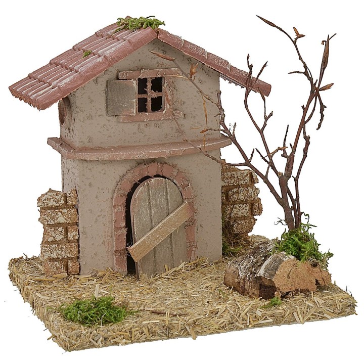Casita rústica de campo cm 15x13x15 h