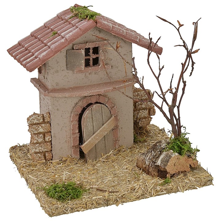 Casita rústica de campo cm 15x13x15 h