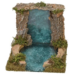 Cascada y lago efecto profundidad cm 13,5x13,5x12,5 h