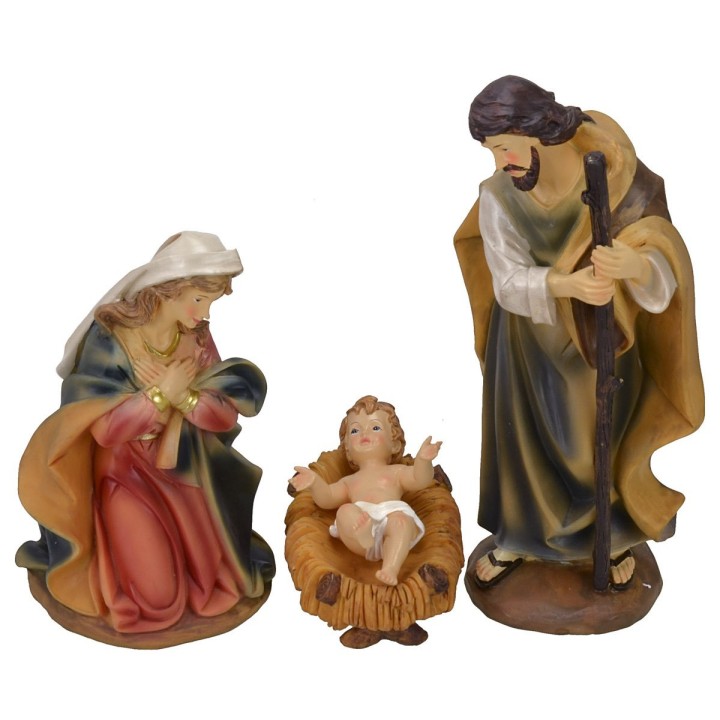 Natività 3 soggetti in resina serie 25 cm