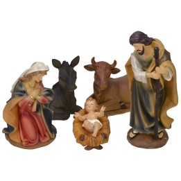 Nativity 5 subjects in resin series 25 cm