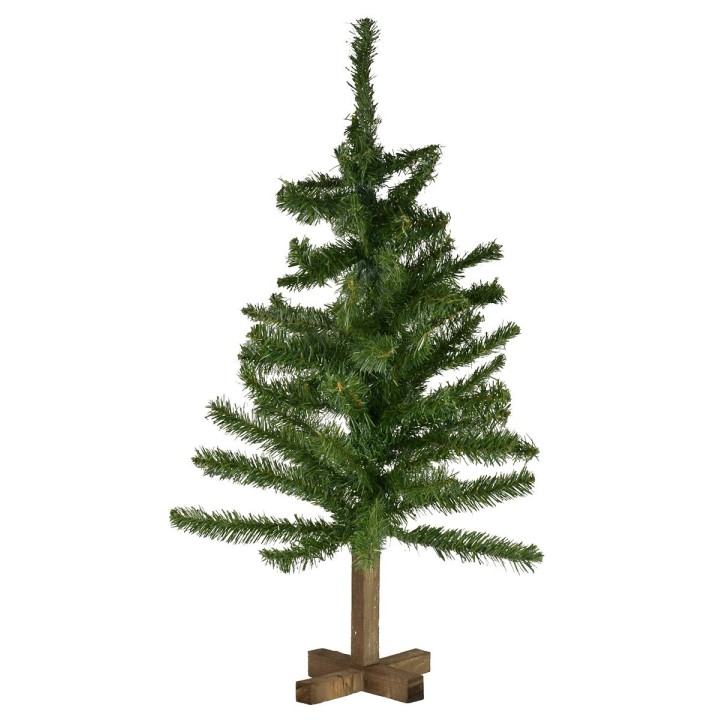 Albero di Natale 90 cm con base in legno