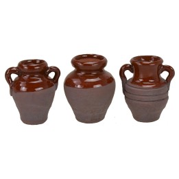 Conjunto de 3 ánforas envejecidas de 4 cm de altura