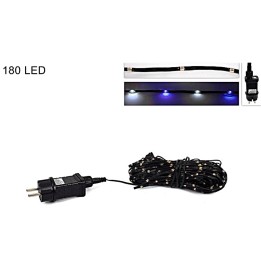 Micro LED flat wire chain 180 cold white-blue LEDs for