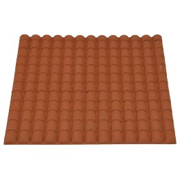 Terracotta color tile panel 24.5x23.5 cm