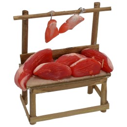 Banco de carne en cera 7,5x3,5x8,5 h.