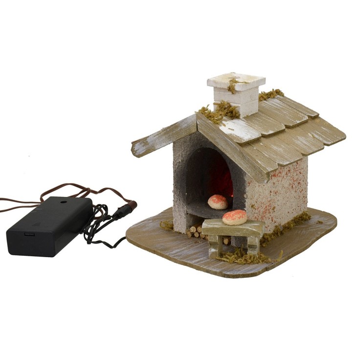 Forno per fornaio funzionante a batterie cm 12x13x11 h