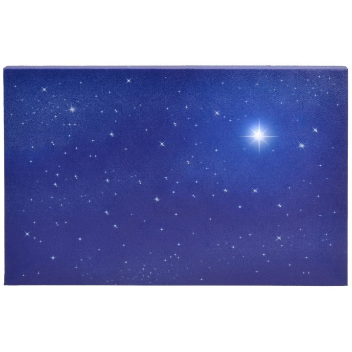 Cielo estrellado con estrella polar fibras ópticas cm 50x40x1,7