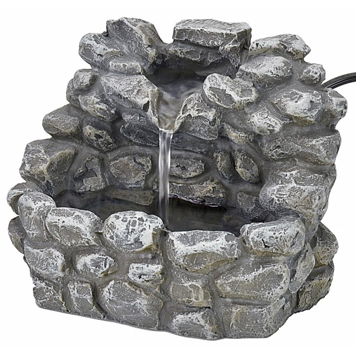 Fontana in resina funzionante effetto pietra 13x12x11 h