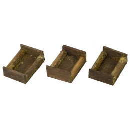 Set of 3 empty wooden boxes cm 2,4x1,8x0,8 h