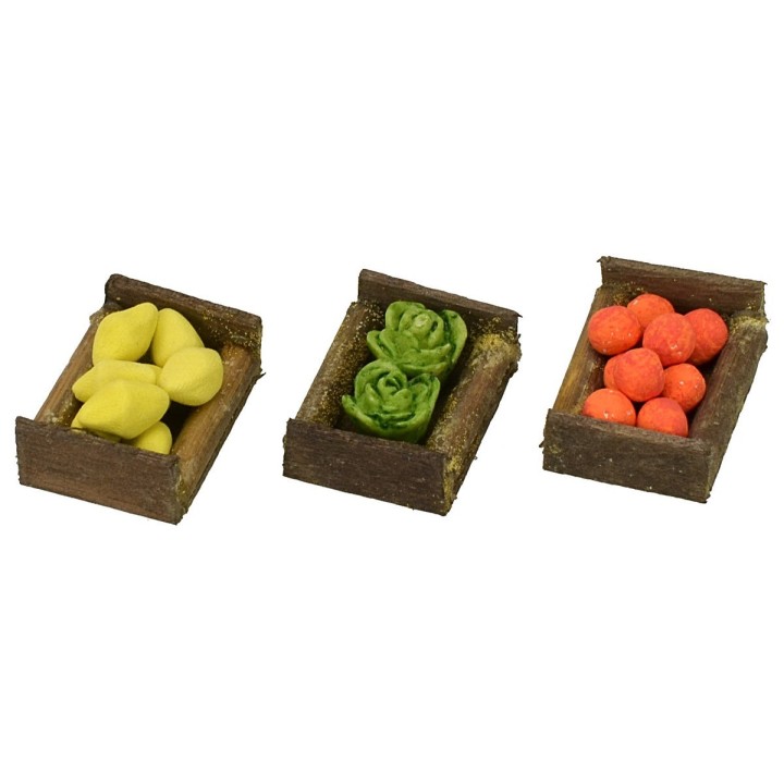 Set of 3 empty wooden boxes cm 2,4x1,8x0,8 h