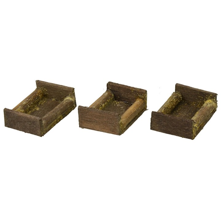 Set 3 cassette vuote in legno cm 2,4x1,8x0,8 h