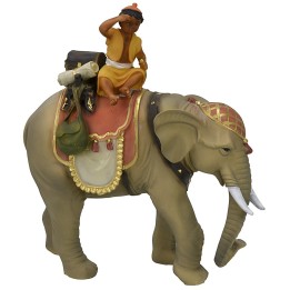 Resin young boy on elephant series 12 cm