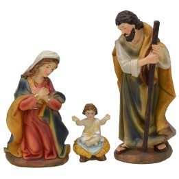 Natividad con niño sentado en resina serie 15 cm