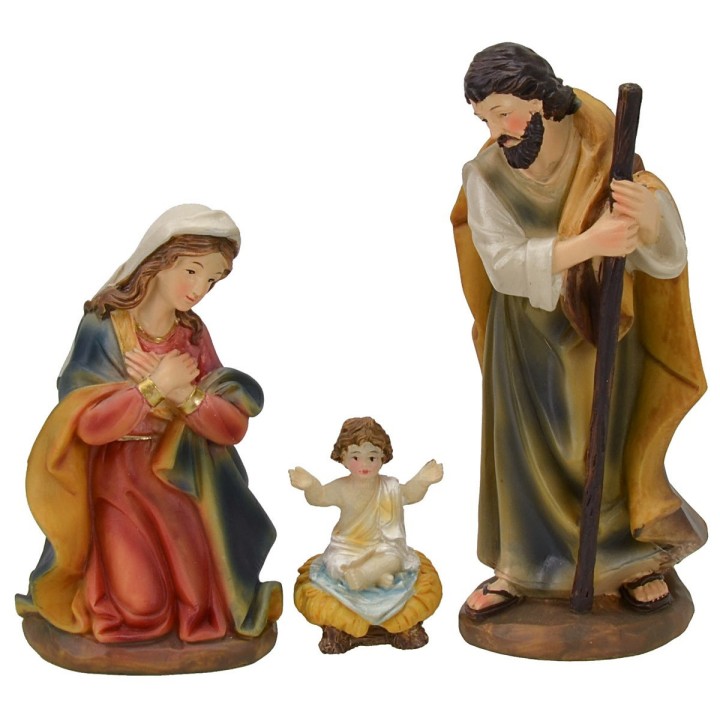 Natividad con niño sentado en resina serie 15 cm