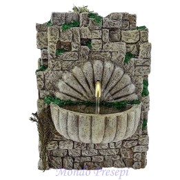 Fuente pesebre colgante de resina con bomba