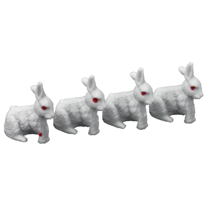 Familia de conejos para estatuas de 12 cm