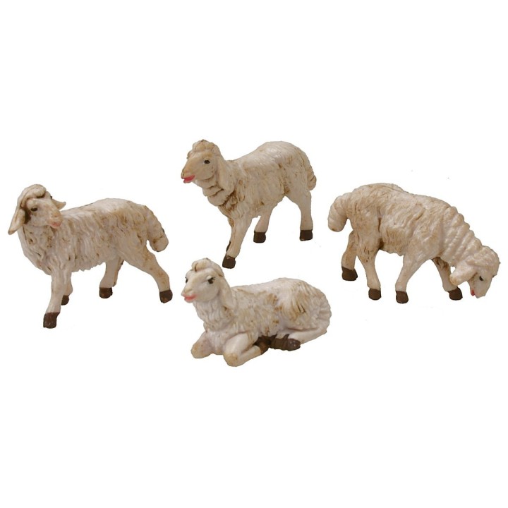 4 ovejas para estatuas de 12 cm