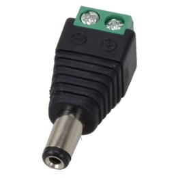 Connettore maschio 5,5x2,1mm con morsetti a vite