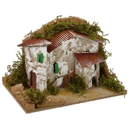 Casitas con patio para belén de 15x10,5x9,5 cm h