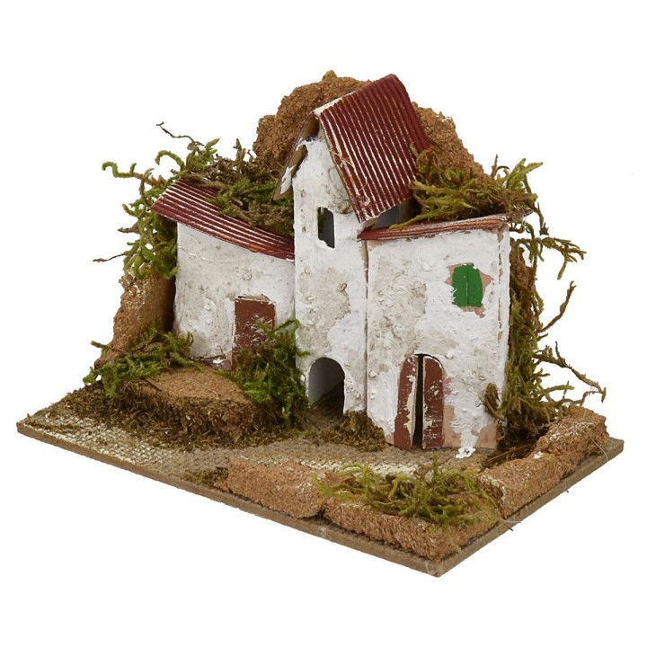 Casitas para belén de 15x10,5x10,5 cm de altura.