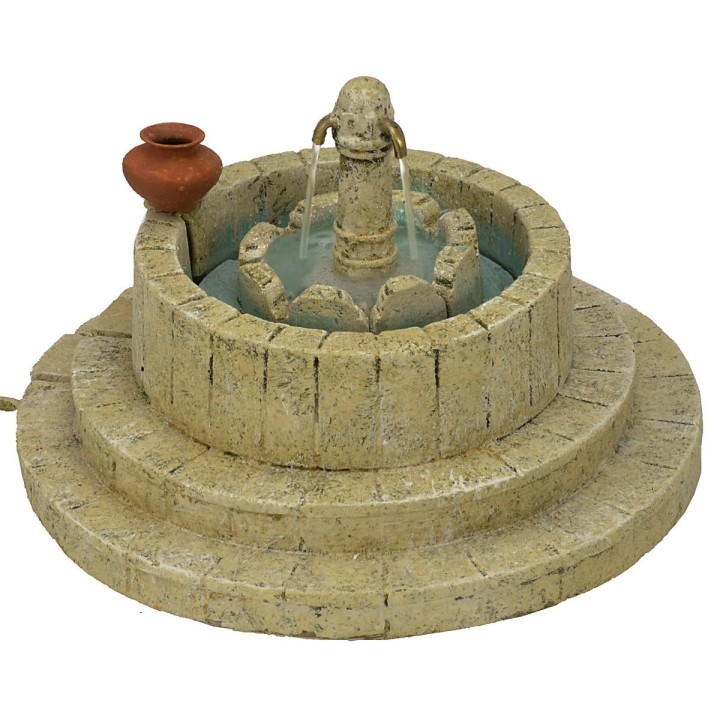 Fontana con colonna a 3 uscite d'acqua