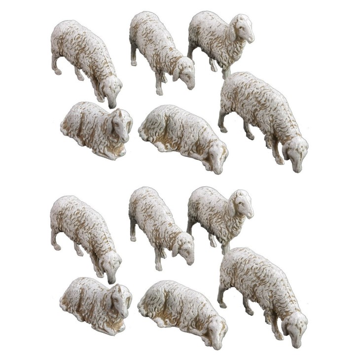 Set de 12 ovejas Landi Moranduzzo para figuras de 10 cm