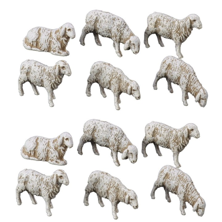 Set 12 pecore per statue cm 6 Landi Moranduzzo
