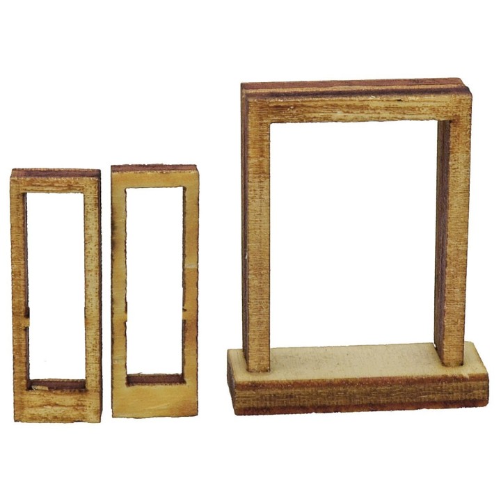 Finestra con telaio in legno cm 2,7x1x3,4 h