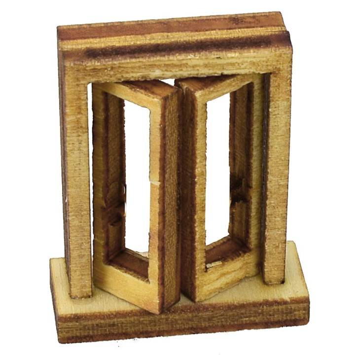 Finestra con telaio in legno cm 2,7x1x3,4 h