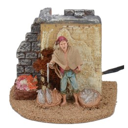 Fishmonger in movement 10 cm Landi Moranduzzo