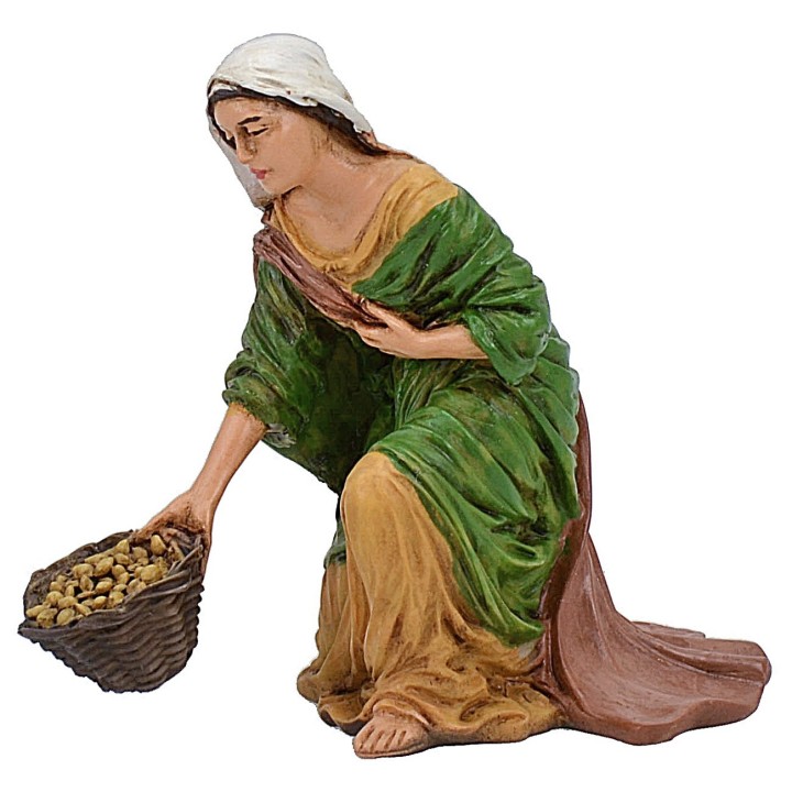 Mujer con cesta serie 13 cm Pigini
