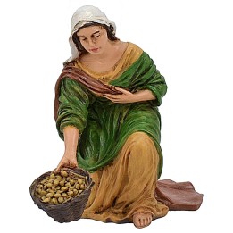 Woman with basket 13 cm Pigini series
