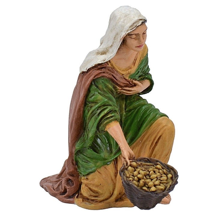 Mujer con cesta serie 13 cm Pigini