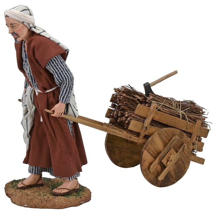 Hombre con carrito 30 cm Pigini