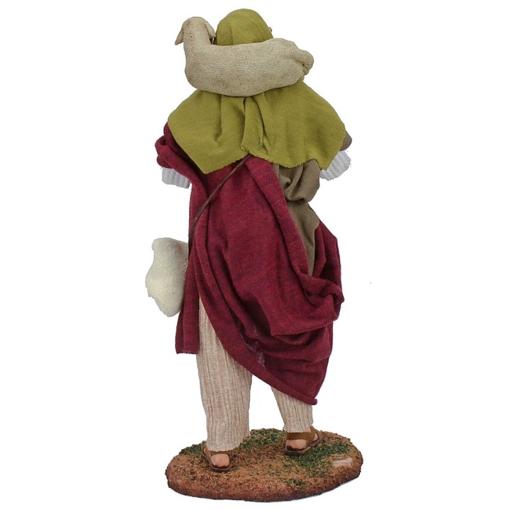 Shepherd with lamb on shoulders 30 cm Pigini