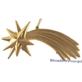 Stella cometa oro per presepe