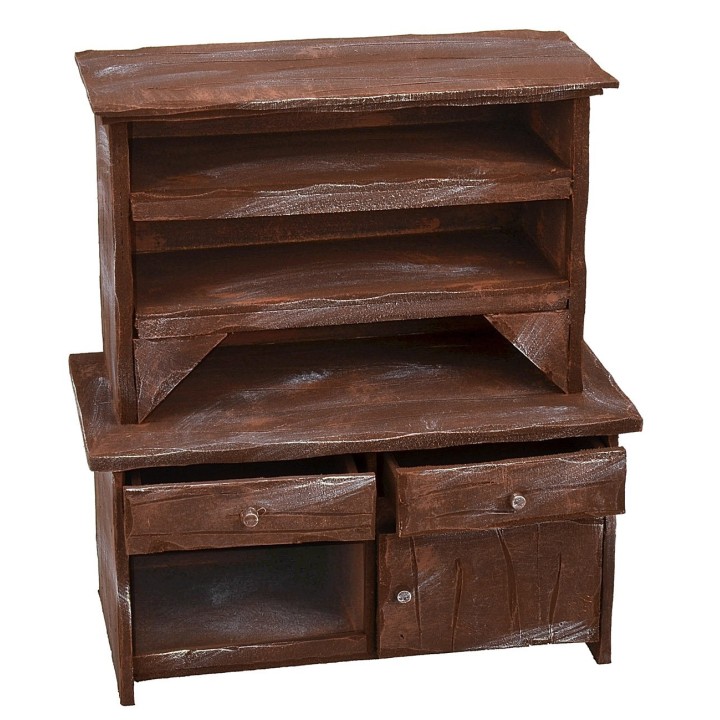 Aparador de madera envejecida cm 25x14x30 h