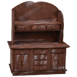 Aparador de madera envejecida cm 25,5x13,5x32,2 h