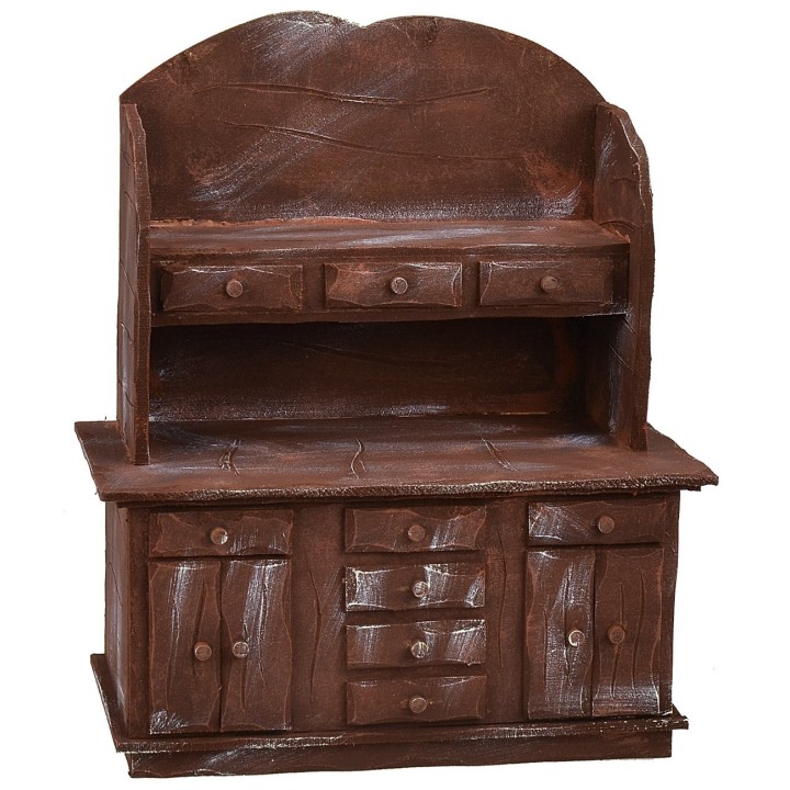 Sideboard in antiqued wood cm 25,5x13,5x32,2 h