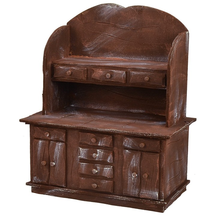 Sideboard in antiqued wood cm 25,5x13,5x32,2 h