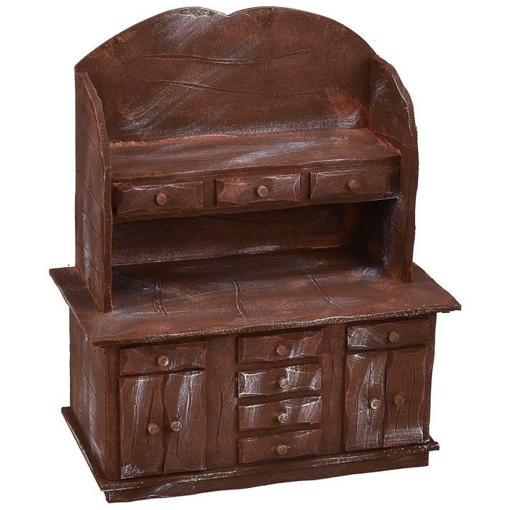 Sideboard in antiqued wood cm 25,5x13,5x32,2 h