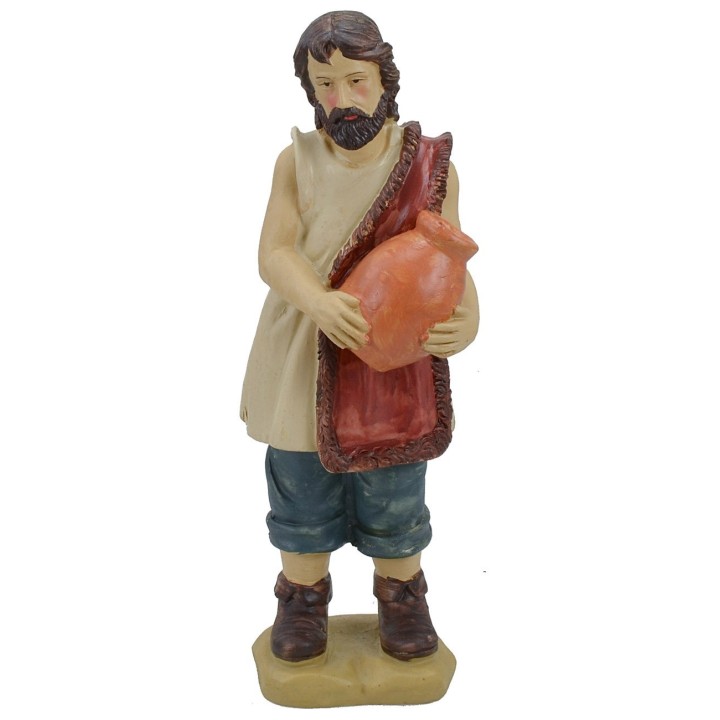 Uomo con anfora in resina 30 cm