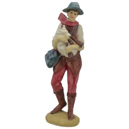 Boy with bagpipe in resin 30 cm