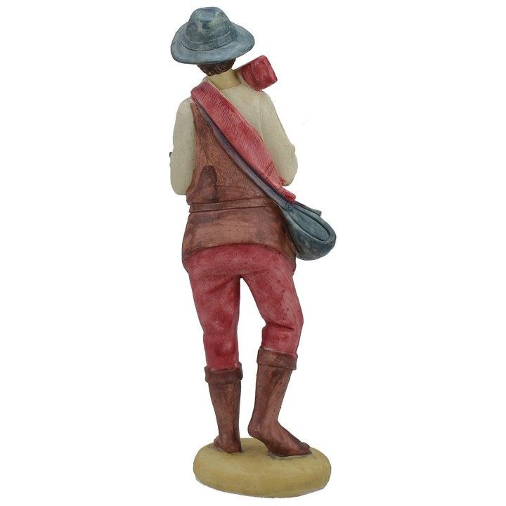 Ragazzo con zampogna in resina 30 cm