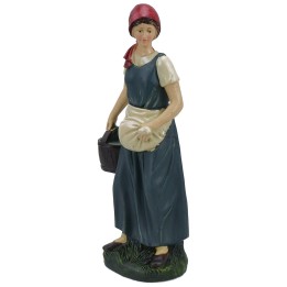 Resin woman with bucket 30 cm