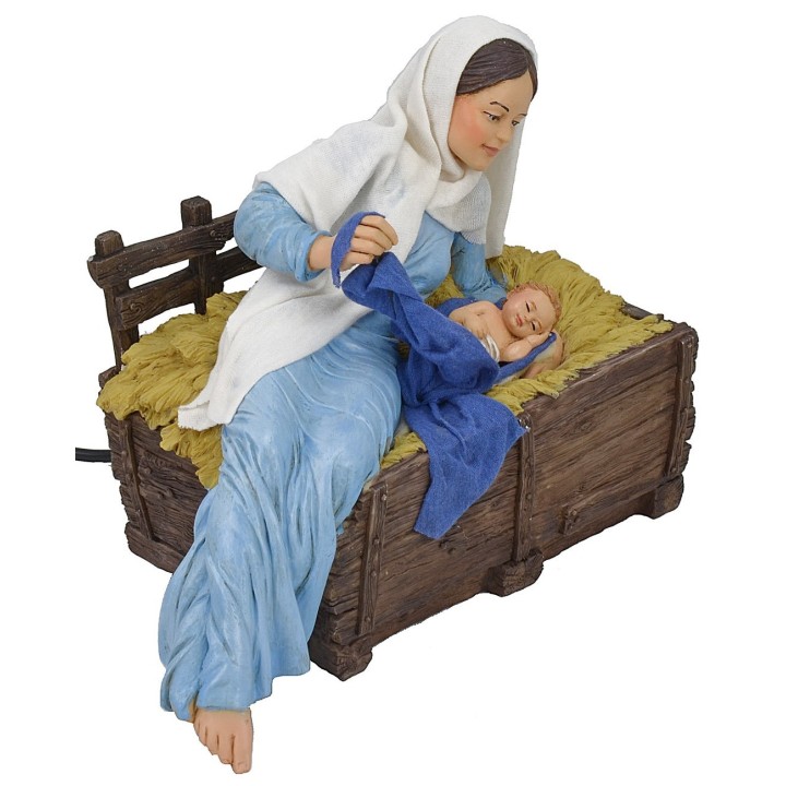 Madonna in motion with little child Pigini series 30 cm