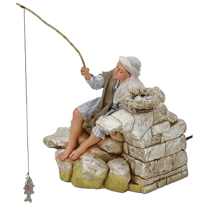 Young oriental fisherman on the move Pigini